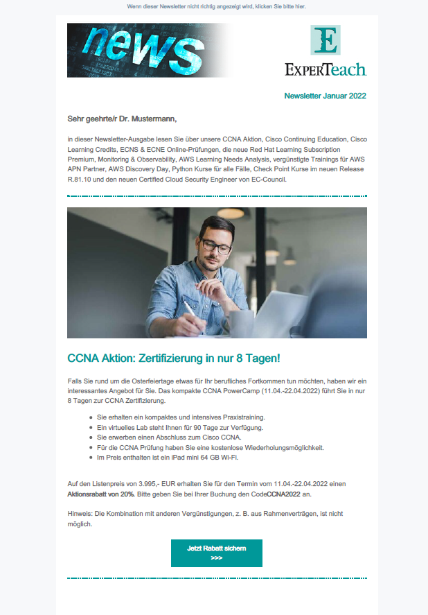 Newsletter Preview Januar 2022
